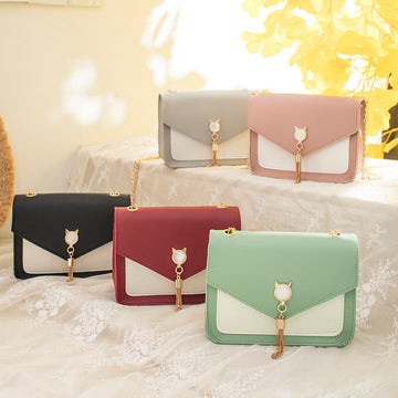 Mall Messenger Bag – Cute Cat Tassel Chain | Casual Shoulder Bag for Teens